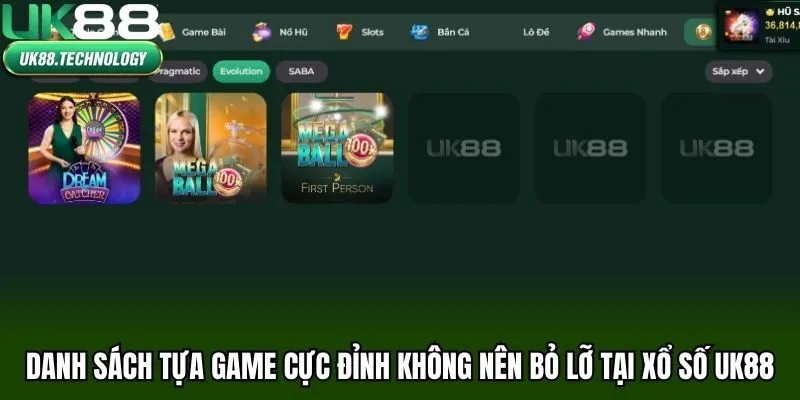 Danh sách tựa game cực đỉnh không nên bỏ lỡ tại xổ số UK88